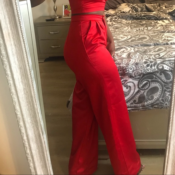 Missguided Pants - Missguided High Waisted Wide Leg Trousers